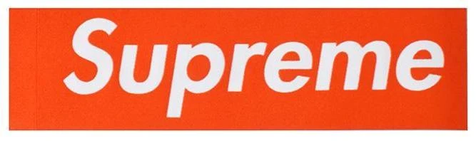 SUPREME - FELT BOX LOGO STICKER (RED)