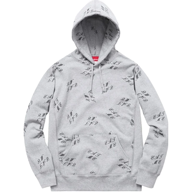 SUPREME - EAT ME HOODED SWEATSHIRT (HEATHER GREY) [USED]