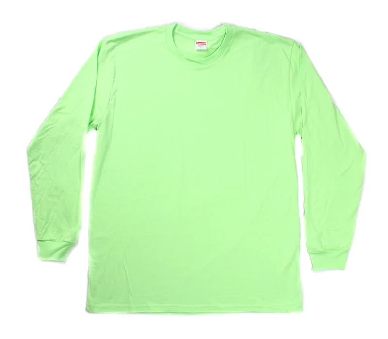 SUPREME - BLANK TEE L/S (LIME GREEN)
