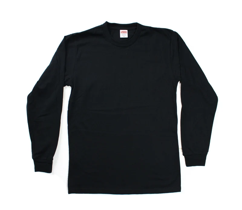 SUPREME - BLANK TEE L/S (BLACK)