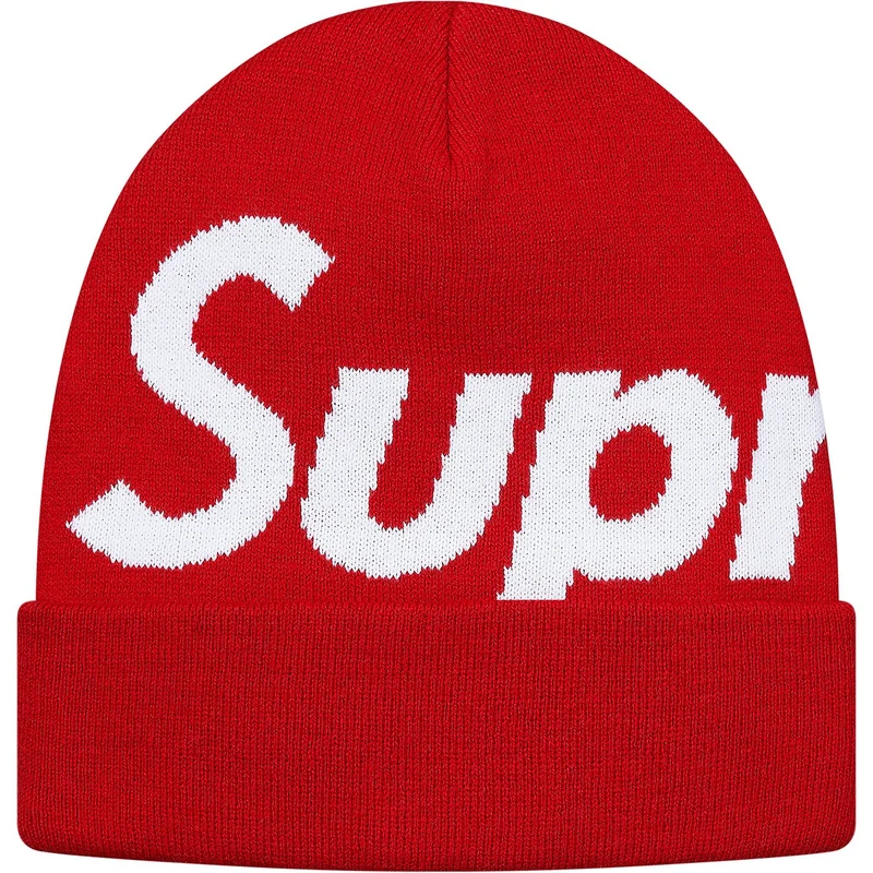 SUPREME - BIG LOGO BEANIE (RED)