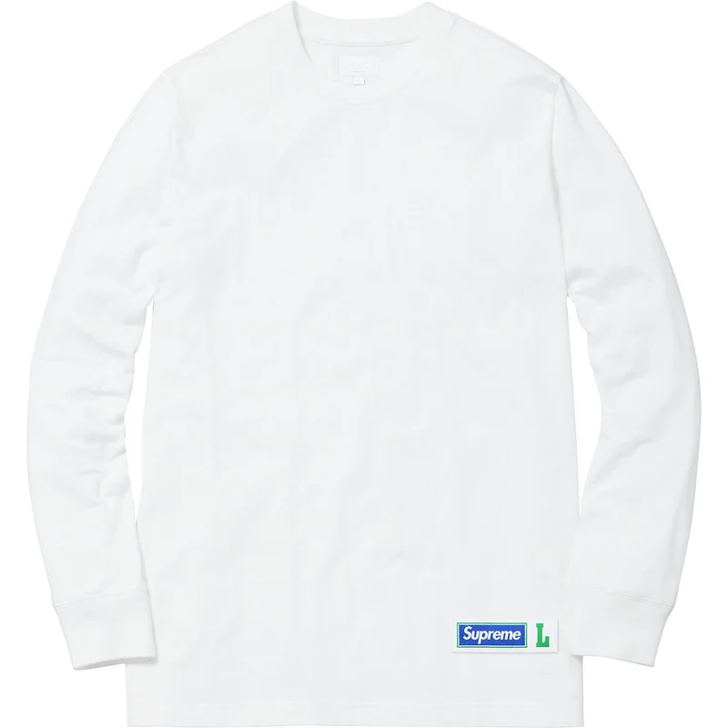 SUPREME - ATHLETIC LABEL L/S TOP (WHITE)