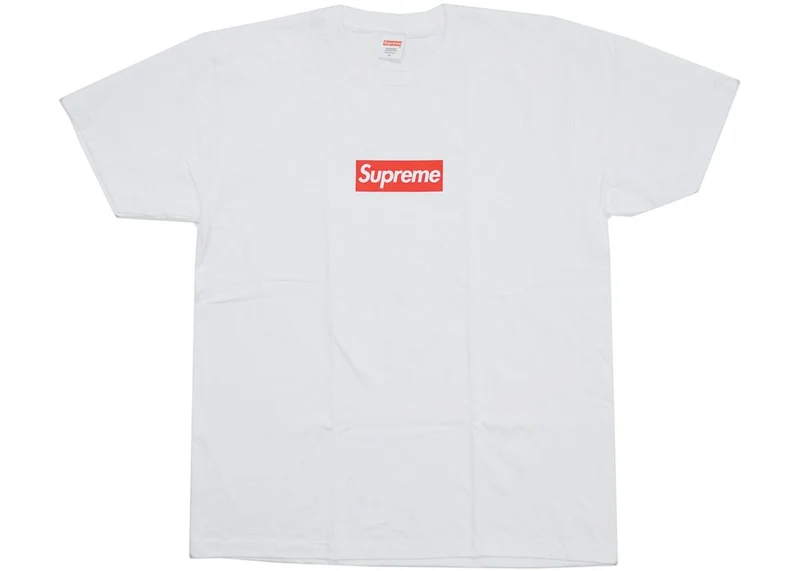 SUPREME - 20TH ANNIVERSARY BOX LOGO TEE (2014)(WHITE)(USED)