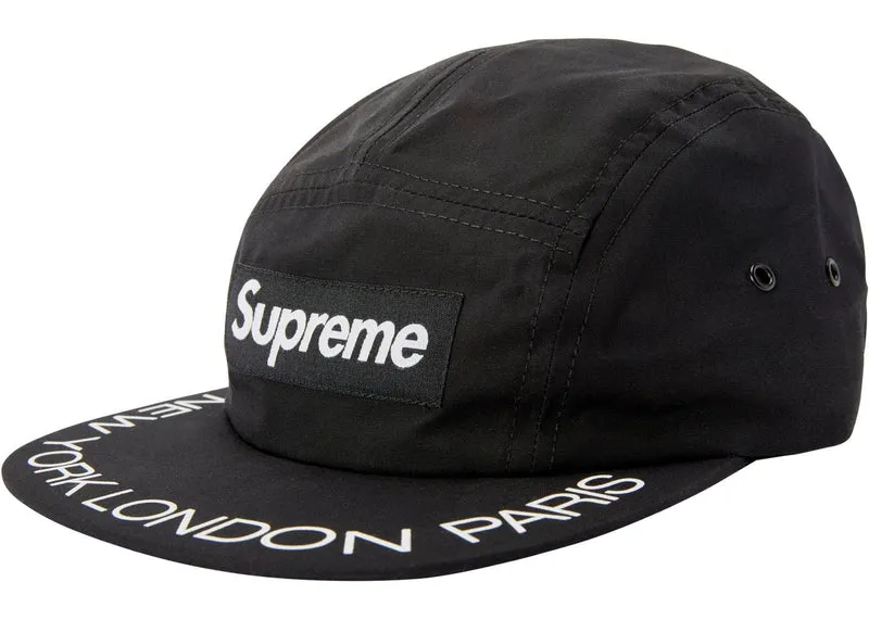 SUPREME - VISOR PRINT CAMP CAP (BLACK)