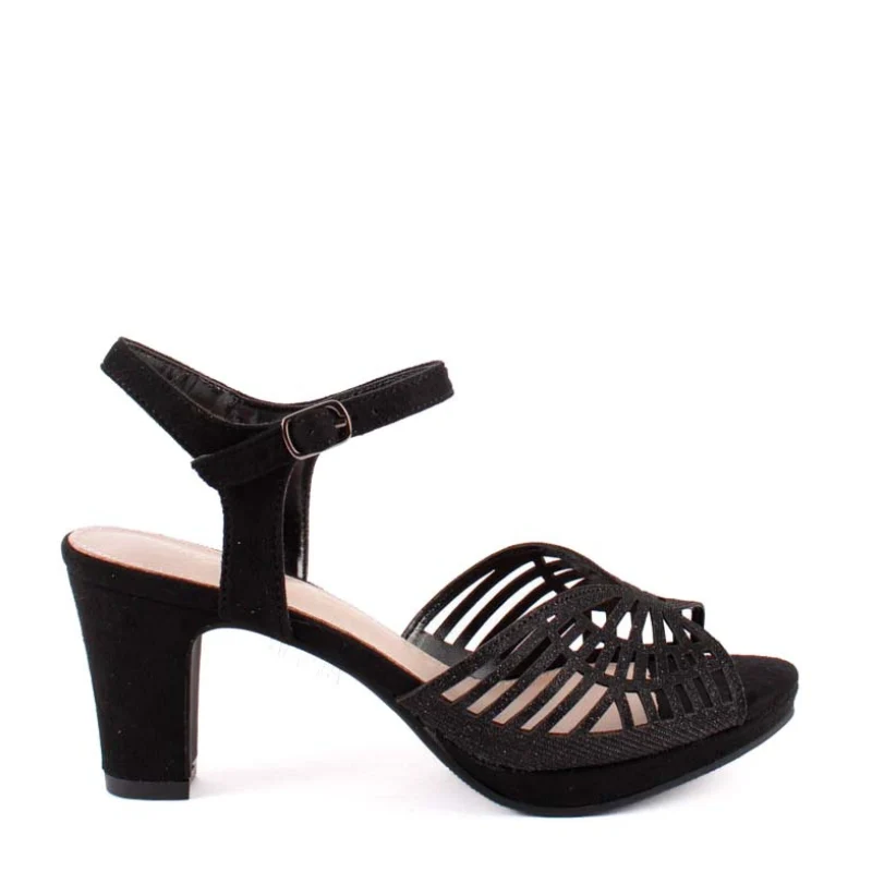 SANDALIA PALA BRILLO NEGRO C-513