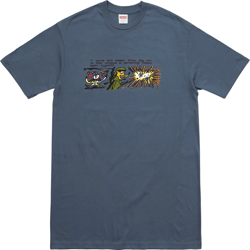 SUPREME - DOG SHIT TEE (SLATE)