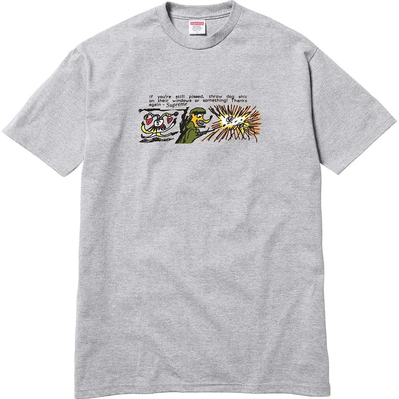 SUPREME - DOG SHIT TEE (HEATHER GREY)