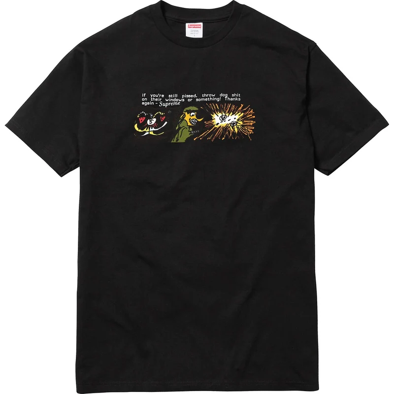 SUPREME - DOG SHIT TEE (BLACK)