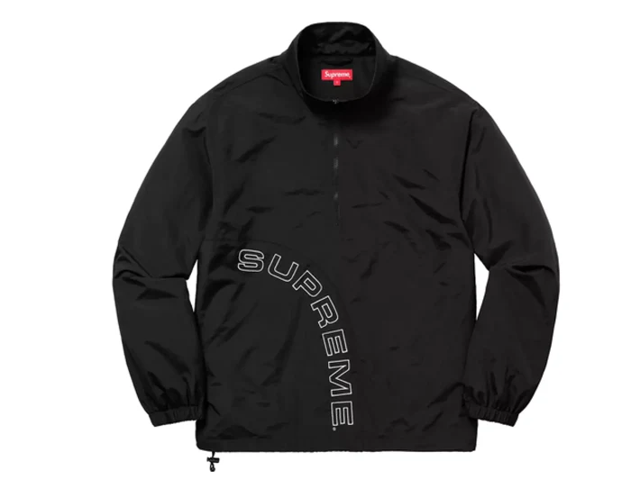 SUPREME - CORNER ARC HALF ZIP PULLOVER (BLACK)
