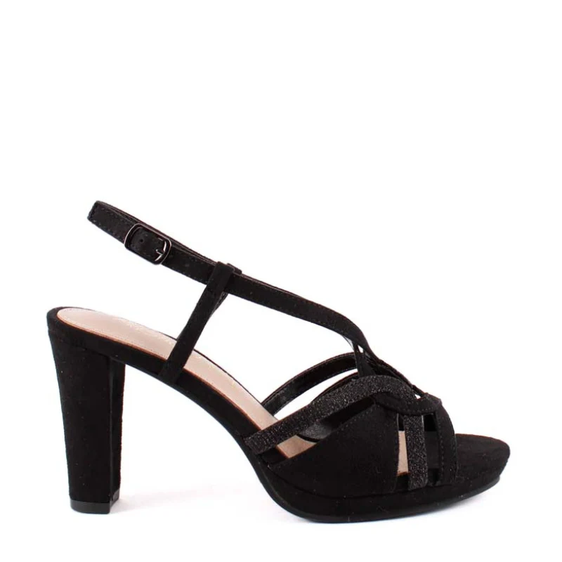 SANDALIA TIRAS COGIDA NEGRO C-529