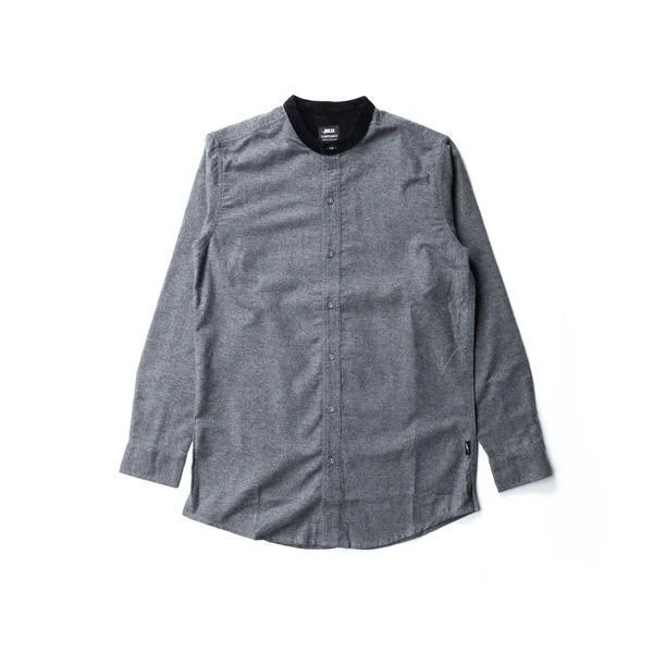 PUBLISH - BARAM BUTTON UP WOVEN (CHARCOAL)