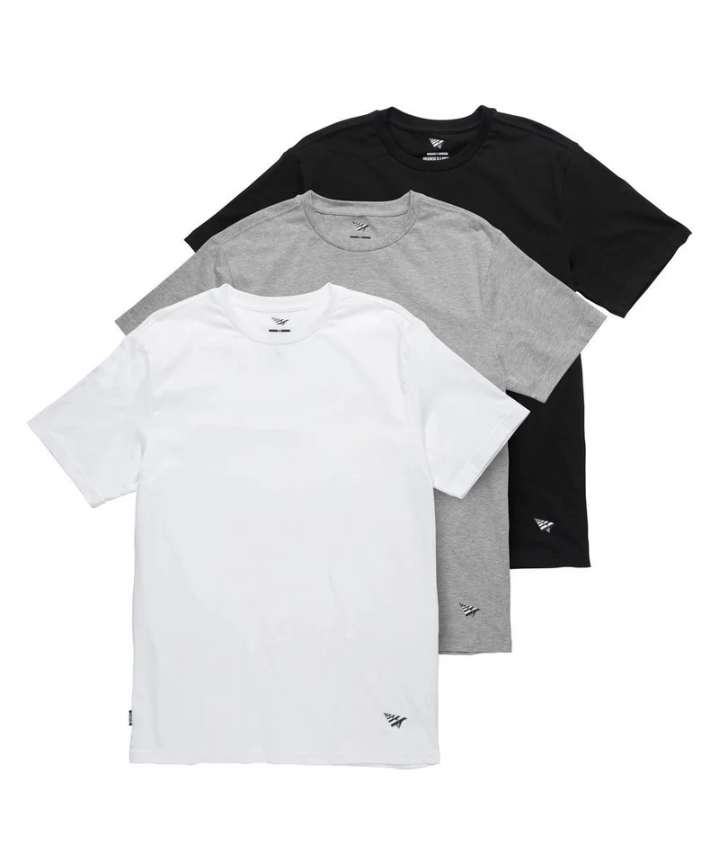 PAPER PLANES - ESSENTIAL 3 PACK TEES (MIXED COLORS)