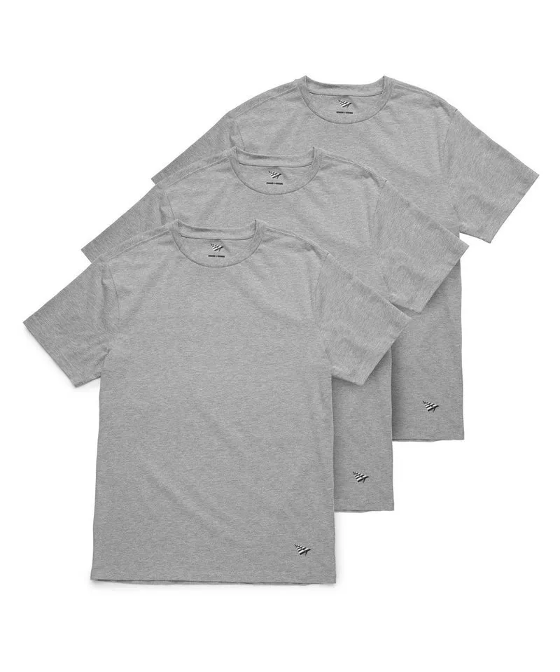 PAPER PLANES - ESSENTIAL 3 PACK TEES (HEATHER GREY)