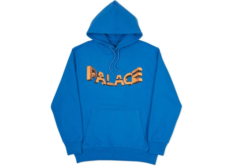 PALACE - WARP FRONT HOODED SWEATSHIRT (BLUE)