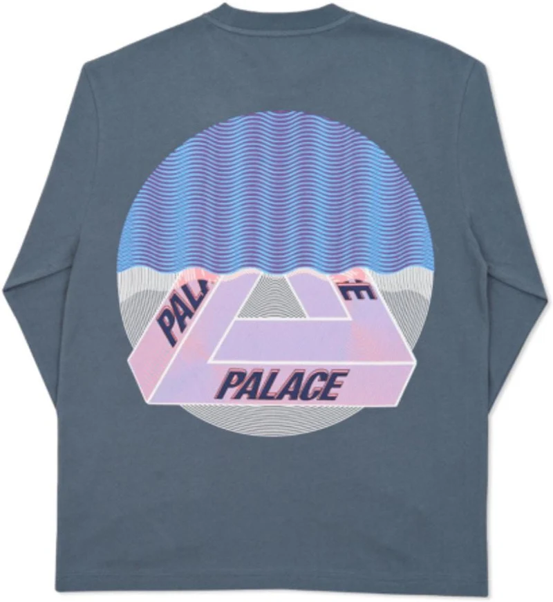 PALACE - TRI-CURTAIN L/S TEE (GREY)