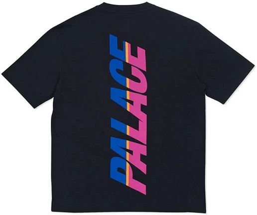 PALACE - STRIPE FONT TEE (BLACK)