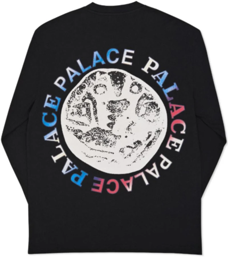 PALACE - SAN SWIRLY L/S TEE (BLACK)