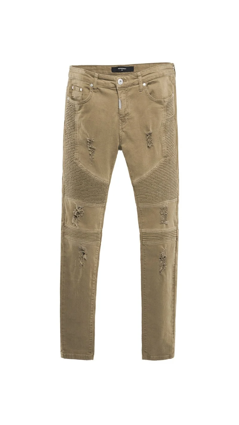 REPRESENT - BIKER DESTOYER DENIM (TAN)