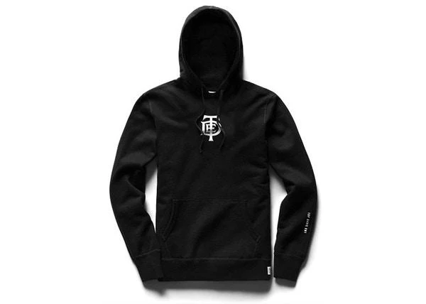 REIGNING CHAMP X TDE - CREST LOGO HOODED SWEATSHIRT (BLACK)