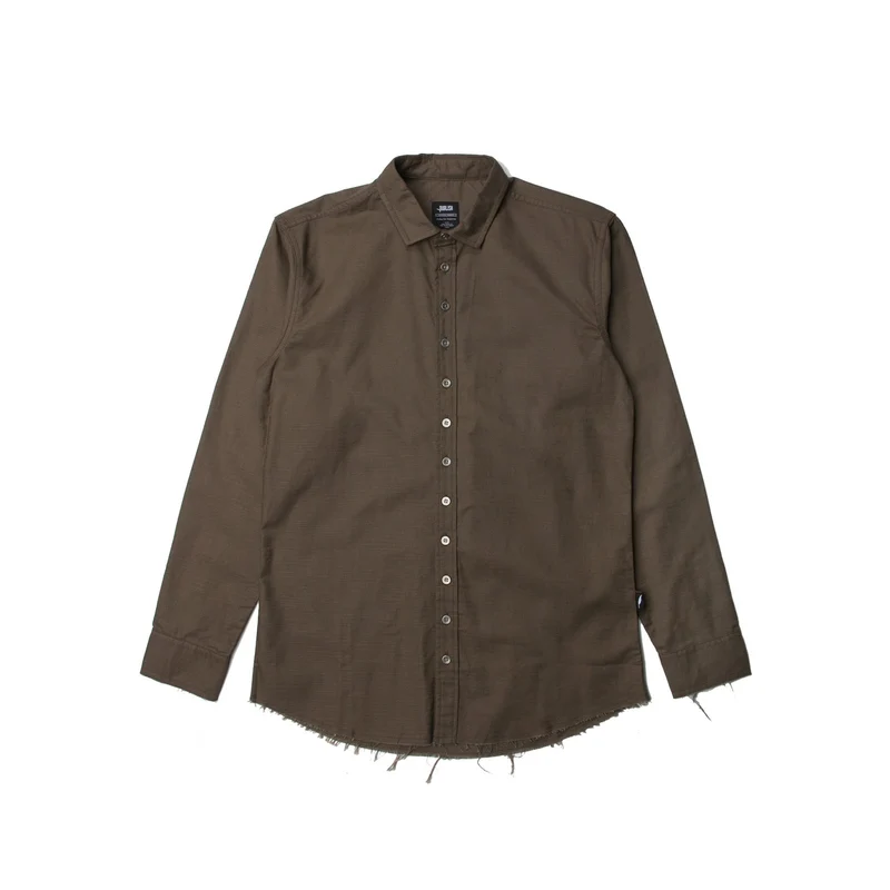 PUBLISH - XANDER BUTTON UP (OLIVE)