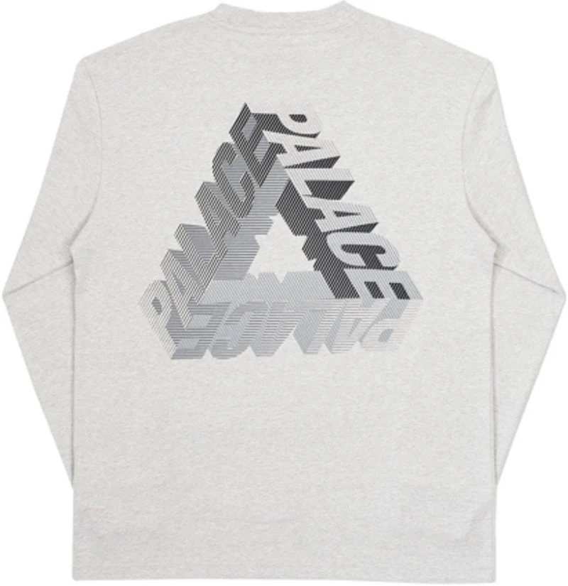 PALACE - P-3D L/S TEE (GREY)