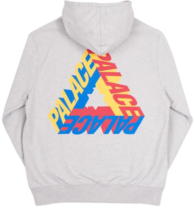 PALACE - P-3D HOODED SWEATSHIRT (HEATHER GREY)