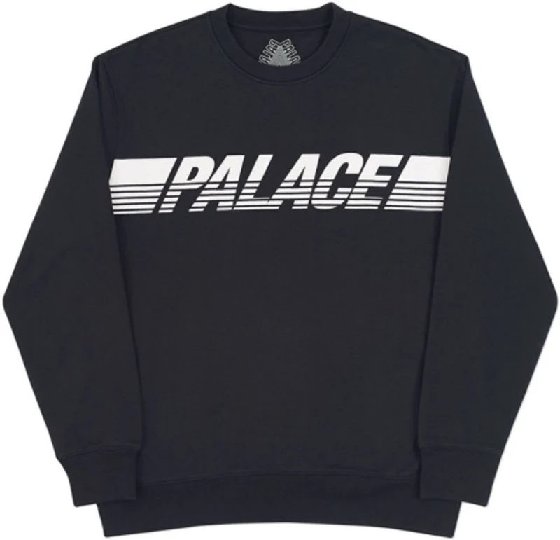 PALACE - LINE CREWNECK (BLACK)