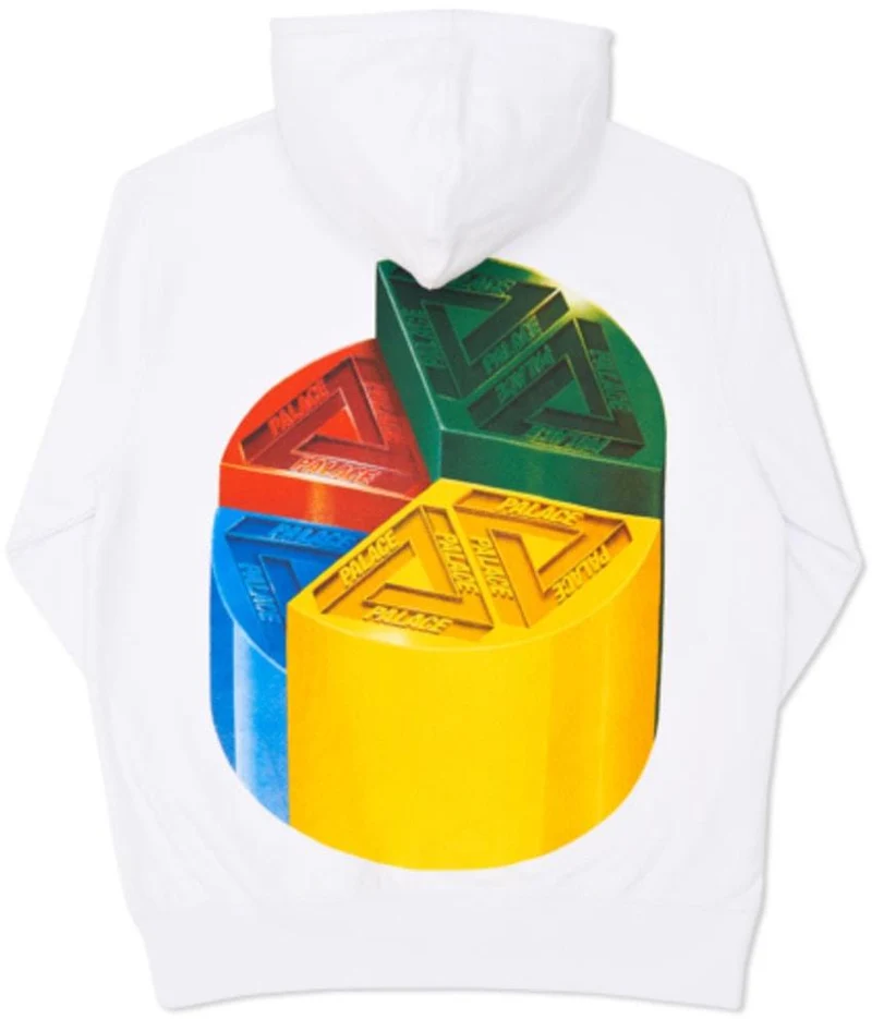 PALACE - HI-CHART HOODED SWEATSHIRT (WHITE)