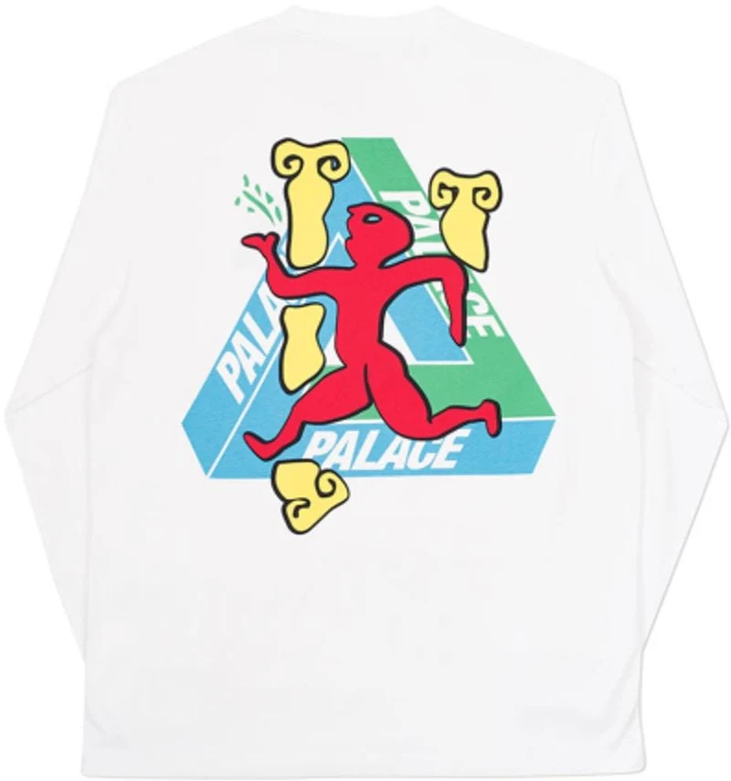 PALACE - DANCING MAN L/S TEE (WHITE)