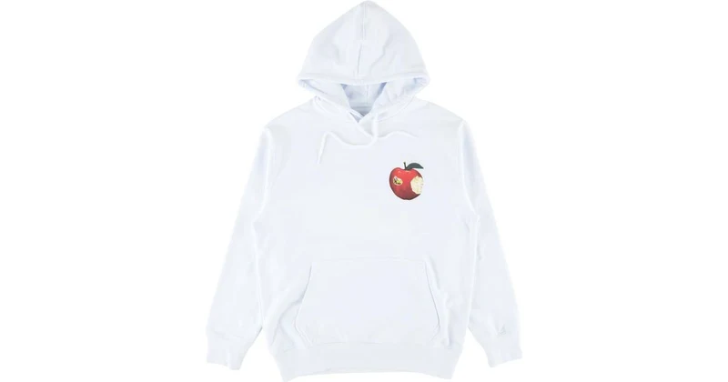 PALACE - BIG APPLE HOODED SWEATSHIRT (WHITE)