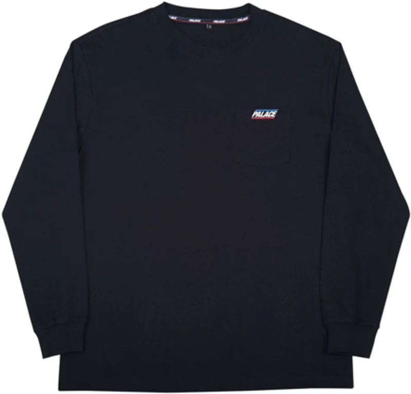 PALACE - BASICALLY A POCKET L/S TEE (BLACK)