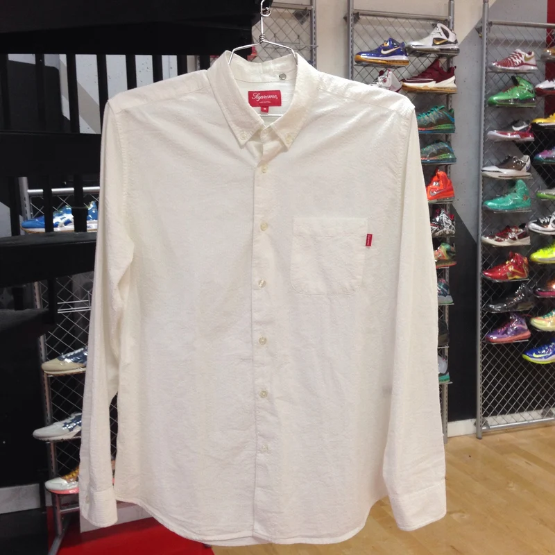 SUPREME - BUTTON UP L/S (WHITE)