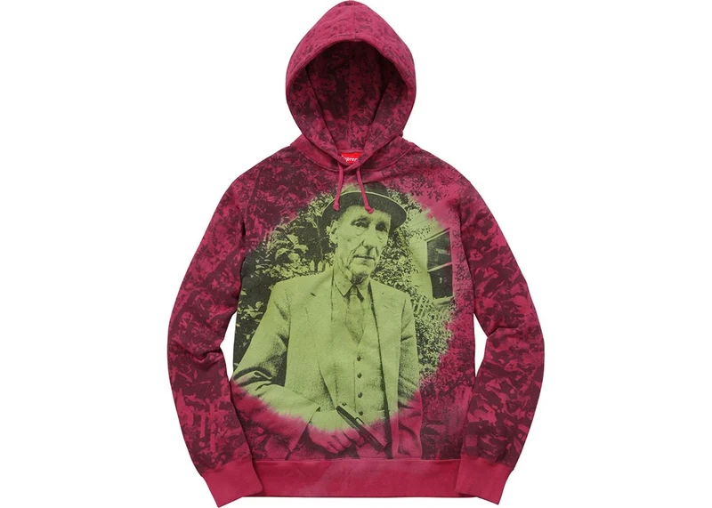 SUPREME - BURROUGHS HOODED SWEATSHIRT (BURGUNDY)
