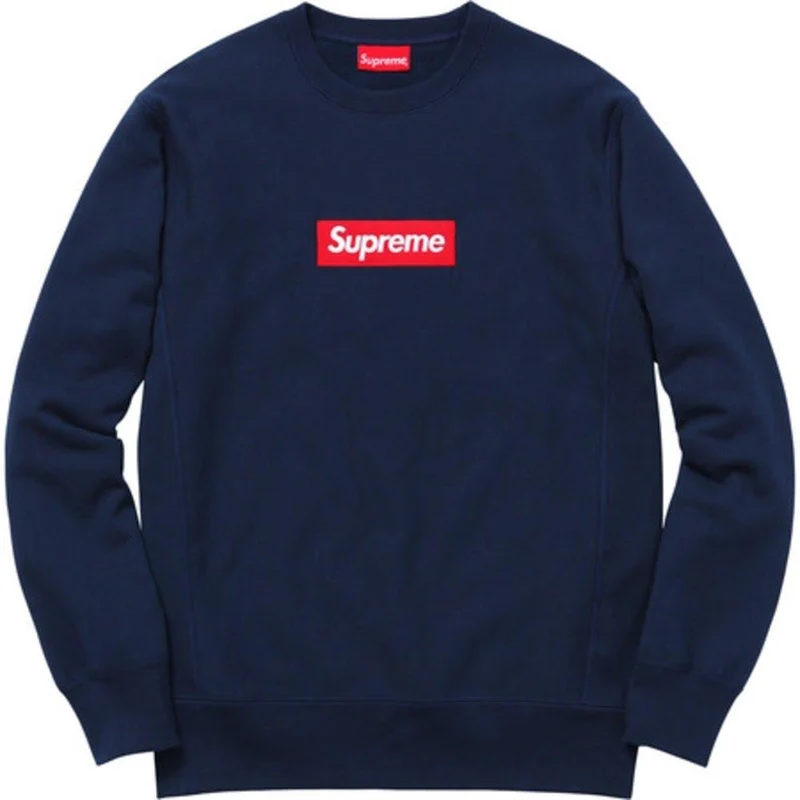 SUPREME - BOX LOGO CREWNECK (NAVY) (USED)