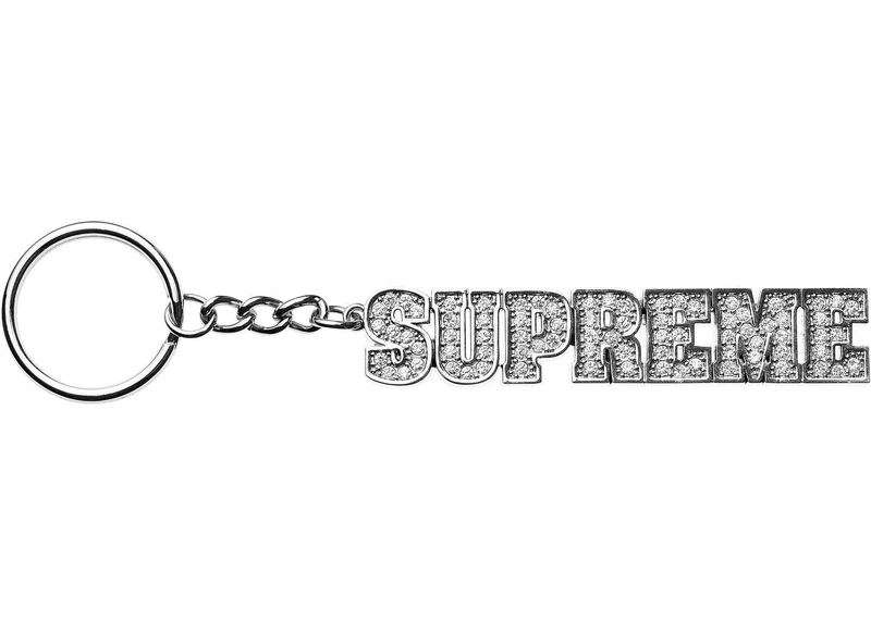 SUPREME - BLOCK LOGO KEYCHAIN (SILVER)