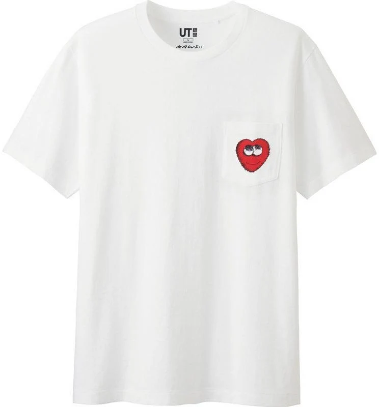 KAWS/UNIQLO - HEART POCKET TEE (WHITE)