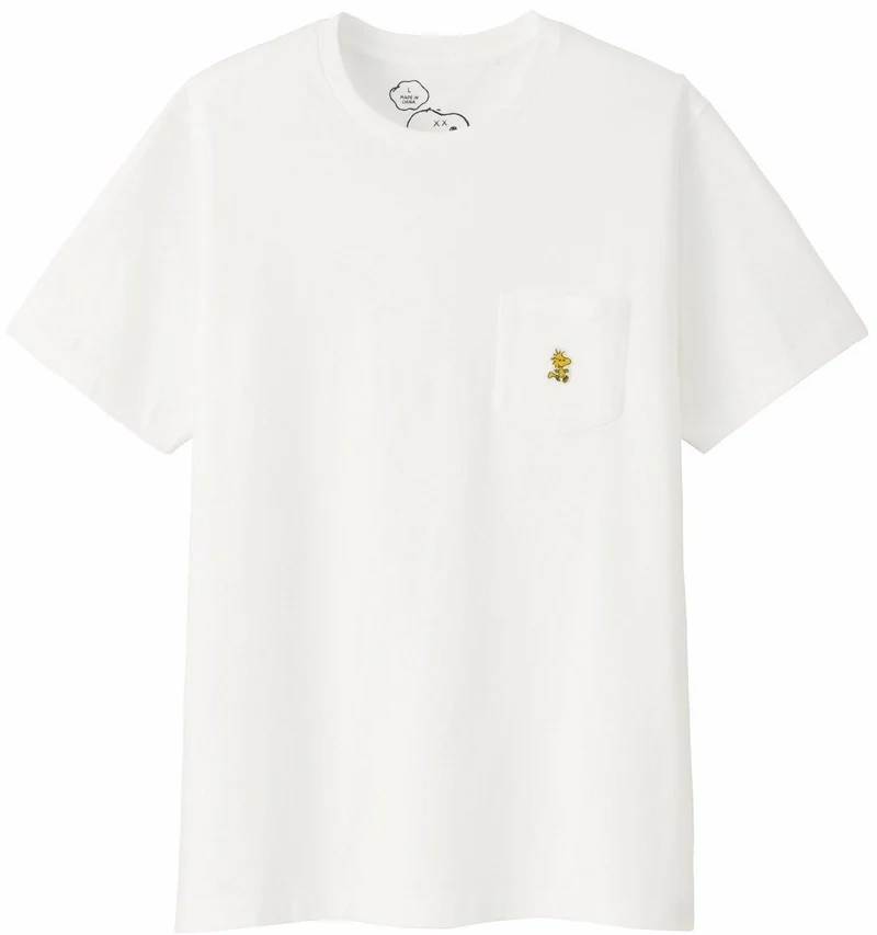 KAWS/PEANUTS/UNIQLO - WOODSTOCK POCKET TEE (WHITE)