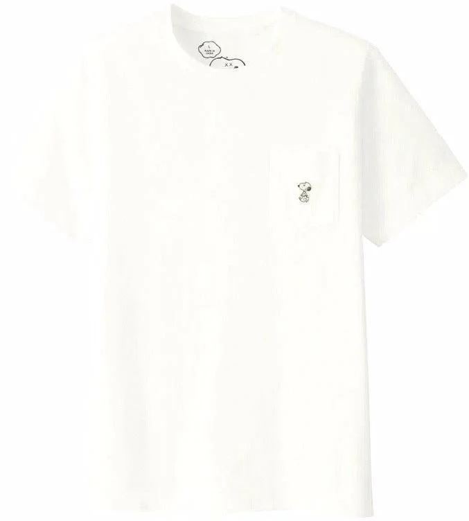 KAWS/PEANUTS/UNIQLO - SNOOPY POCKET TEE (WHITE)