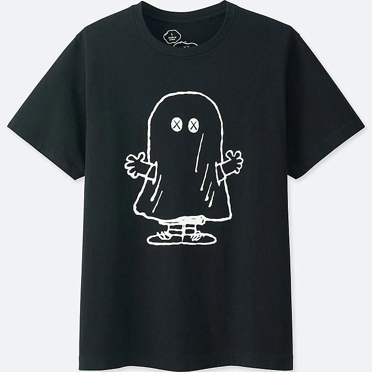 KAWS/PEANUTS/UNIQLO - GHOST TEE (BLACK)