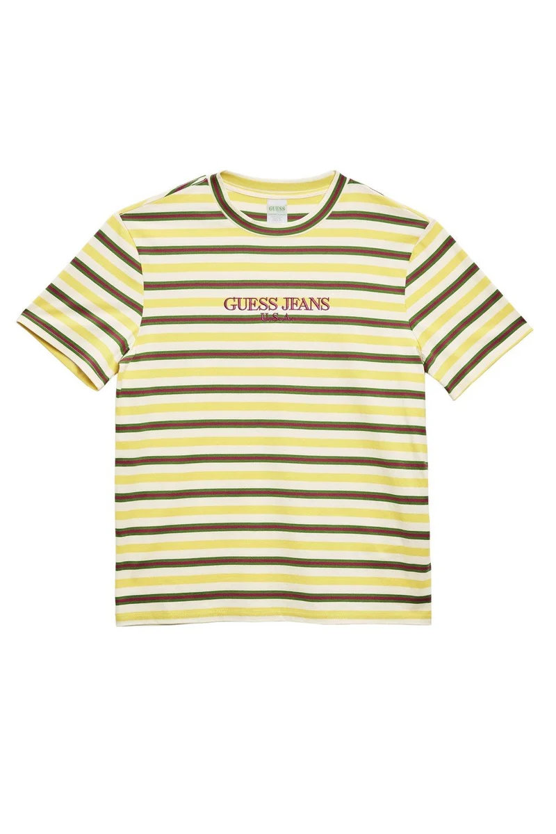 GUESS/FARMERS MARKET - DRAGONFRUIT STRIPED TEE (YELLOW/GREEN)