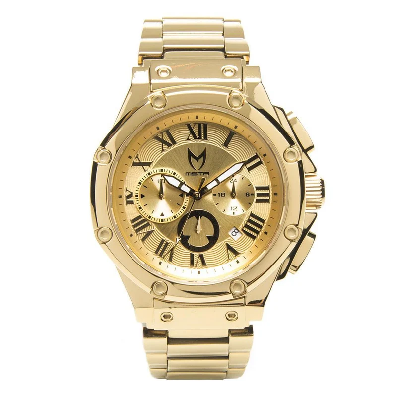 MSTR AMBASSADOR POLISHED 18K GOLD PLATED - SS BAND