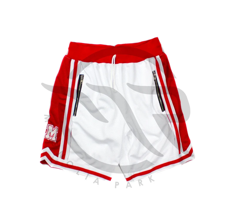 MAGNOLIA PARK - "VARSITY" SPORT SHORTS (WHITE/RED)