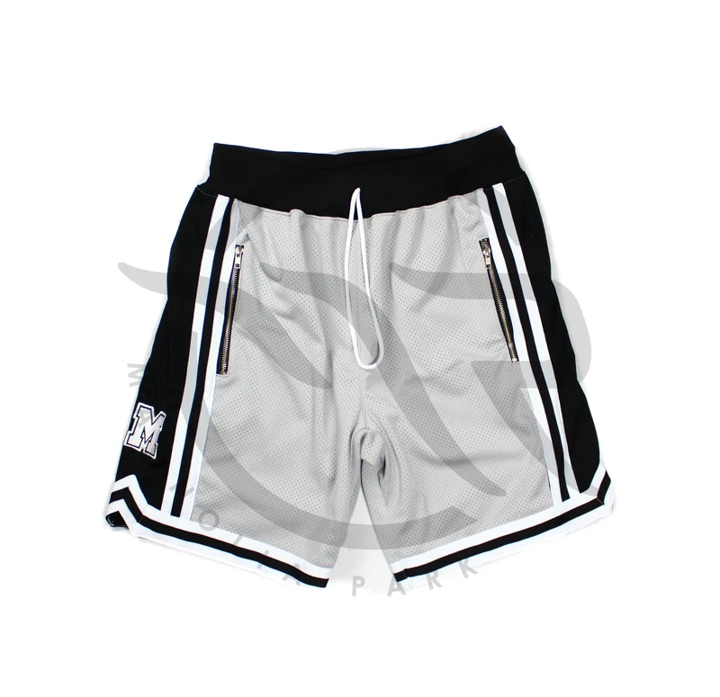 MAGNOLIA PARK - "VARSITY" SPORT SHORTS (GREY/BLACK)