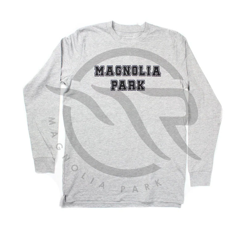 MAGNOLIA PARK - "VARSITY" L/S (GREY/BLACK)