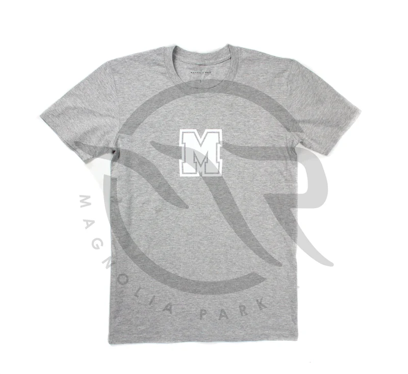 MAGNOLIA PARK - "VARSITY" "M" S/S (GREY/WHITE)
