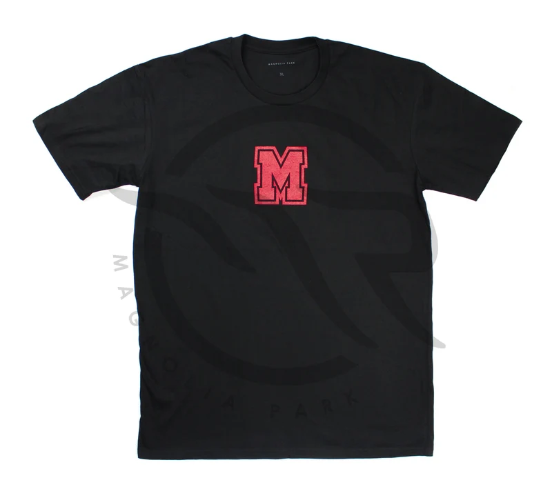 MAGNOLIA PARK - "VARSITY" "M" S/S (BLACK/RED)