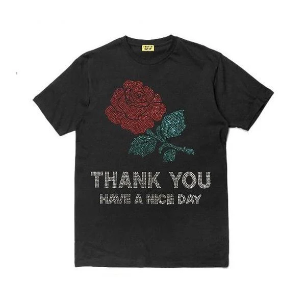 CHINATOWN MARKET - TY RHINESTONE T-SHIRT (BLACK)