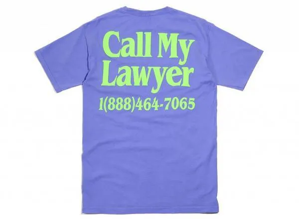 CHINATOWN MARKET - CALL MY LAWYER T-SHIRT (BLUE/GREEN)