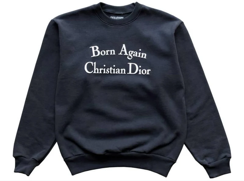 CHINATOWN MARKET - BORN AGAIN CREWNECK (BLACK)