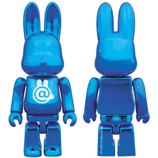 BE@RBRICK - R@bbrick (Chrome Blue Version) 100%